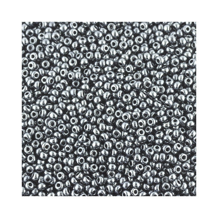 Size 11 Haematite Preciosa Seed Beads
