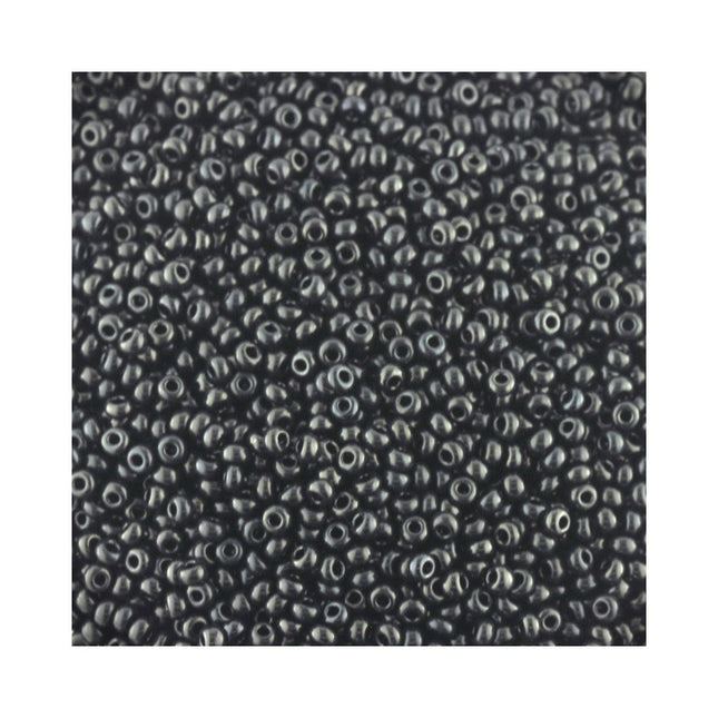 Size 11 Opaque Black Seed Beads