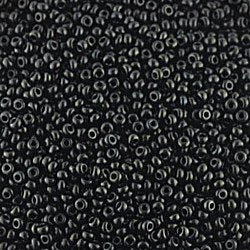 Size 11 Opaque Black Seed Beads