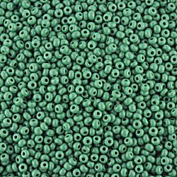 Size 11 Opaque Green Seed Beads