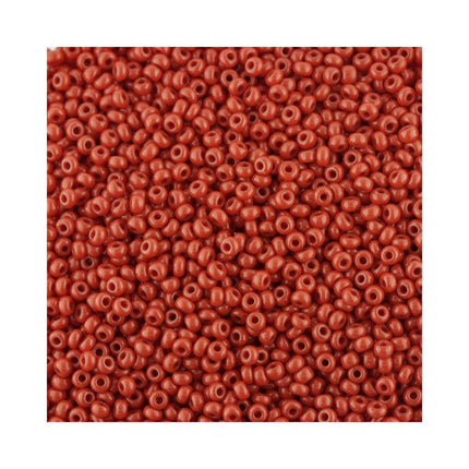 Size 11 Opaque Red Precisoa Seed Beads