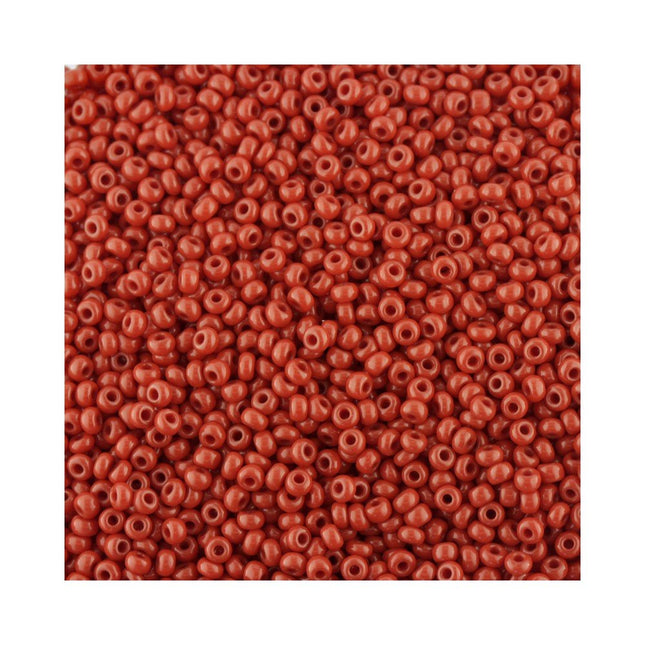 Size 11 Opaque Red Precisoa Seed Beads