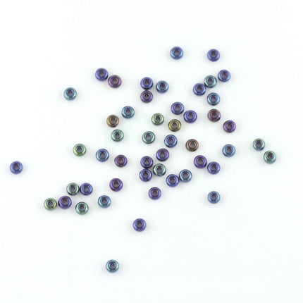 Size 11 Iridescent Blue Seed Beads