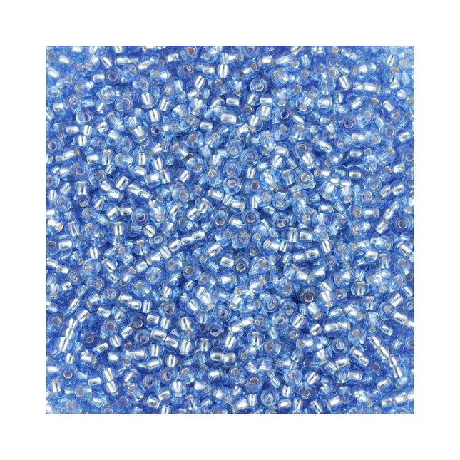 Size 11 Silver Lined Aqua Preciosa Seed Beads