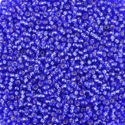 Size 11 Silver Lined Blue Seed Beads
