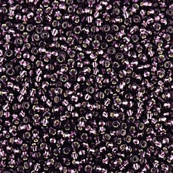 Size 11 Silver Lined Purple Seed Beads