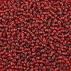 Size 11 Silver Lined Red Seed Beads
