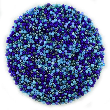 Size 11 Mixed Blue Preciosa Seed Beads