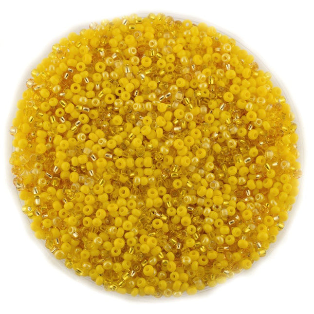 Size 11 Mixed Yellow Preciosa Seed Beads