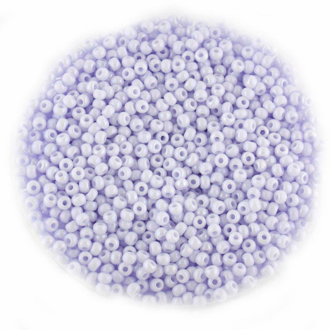 Size 8 Pearl Lilac AB Seed Beads