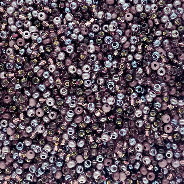 Size 6 purple seed beads