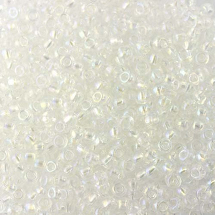 Size 8 Crystal AB Seed Beads