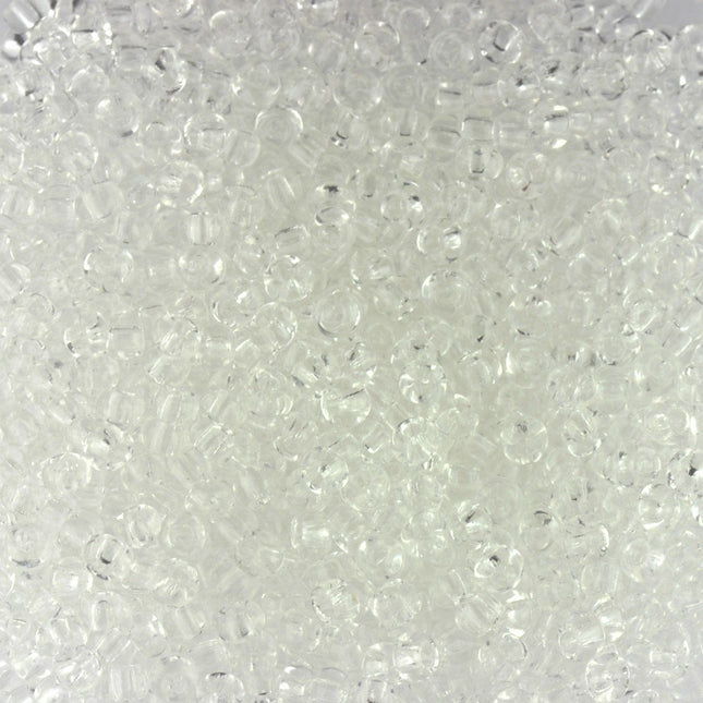 Size 8 Transparent Clear Crystal Seed Beads
