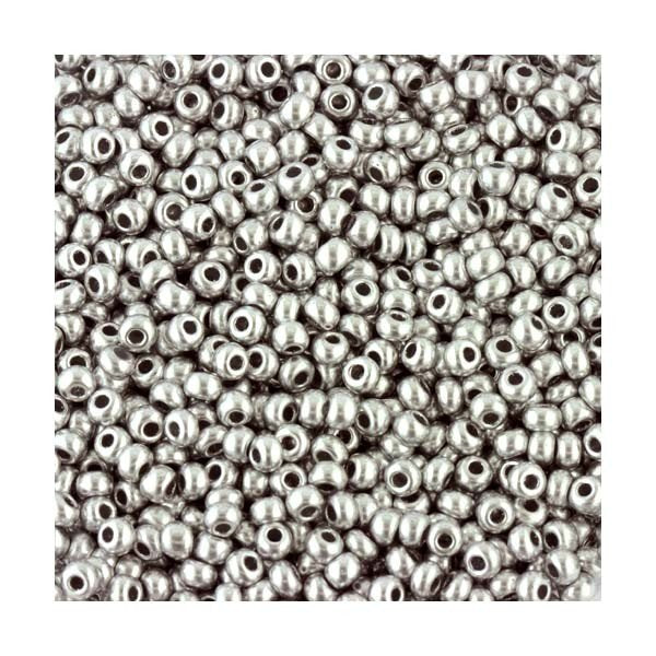 Size 8 Galvanised Silver Seed Beads