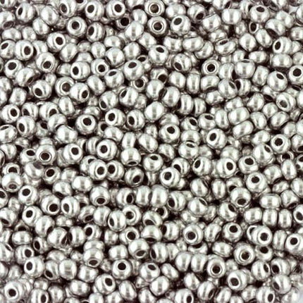 Size 8 Galvanised Silver Seed Beads
