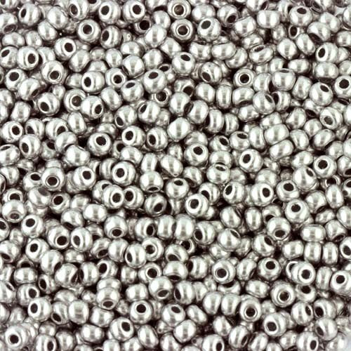 Size 8 Galvanised Silver Seed Beads