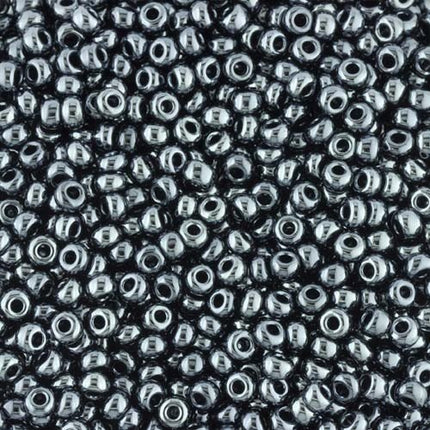 Size 8 Haematite Seed Beads