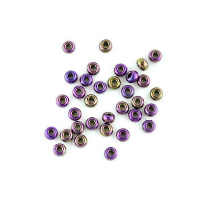 Size 8 Iridescent Purple Seed Beads