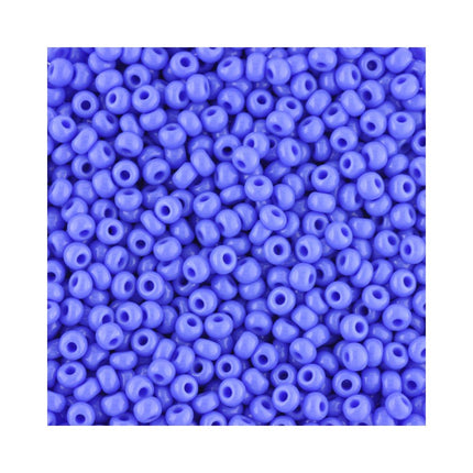 Presioca size 8 opaque blue seed beads