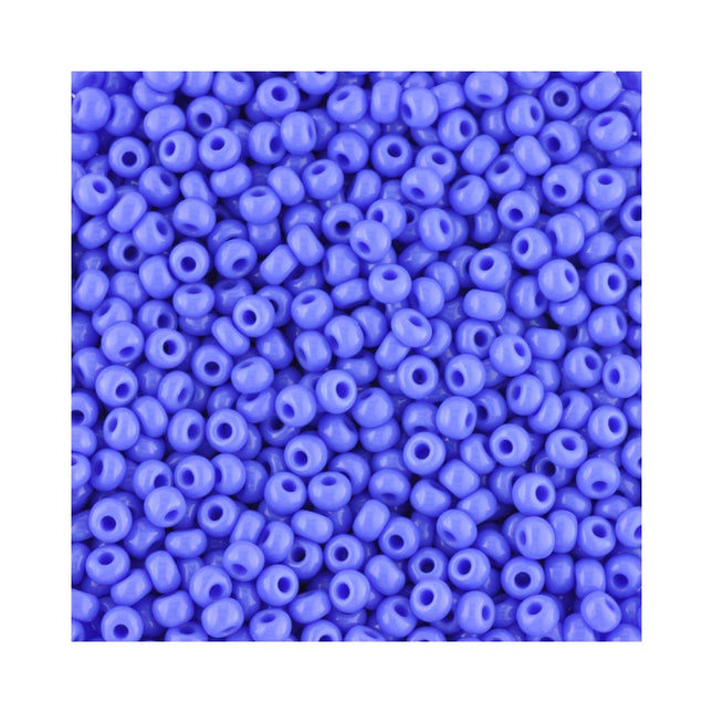 Presioca size 8 opaque blue seed beads