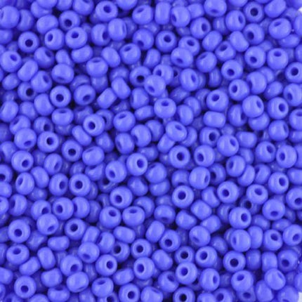 Size 8 Opaque Blue Seed Beads