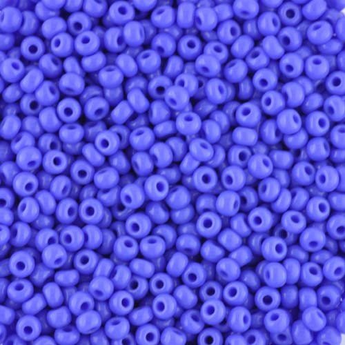 Size 8 Opaque Blue Seed Beads