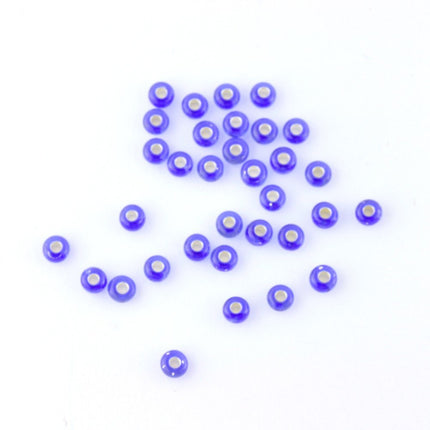 Size 8 Silver Lined Blue Seed Beads