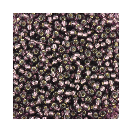 Size 8 Silver Lined Purple Preciosa Seed Beads