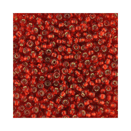 Size 8 Silver Lined Red czech glass Seed Beads