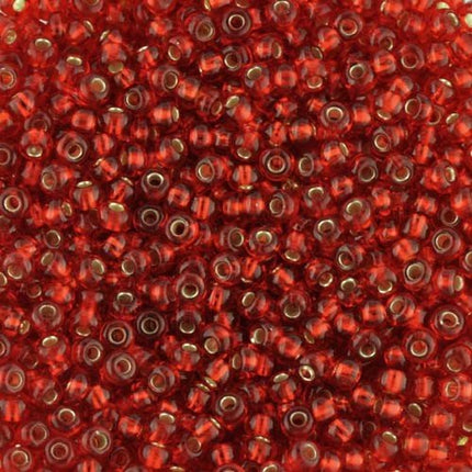Size 8 Silver Lined Red Seed Beads