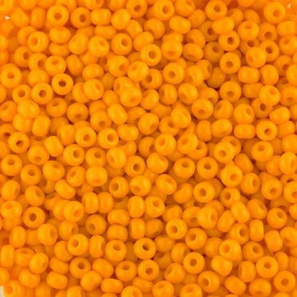 size 8 opaque orange seed beads. Preciosa Czech Glass see beads
