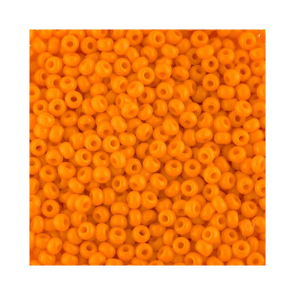 Size 8 Opaque Orange Seed Beads