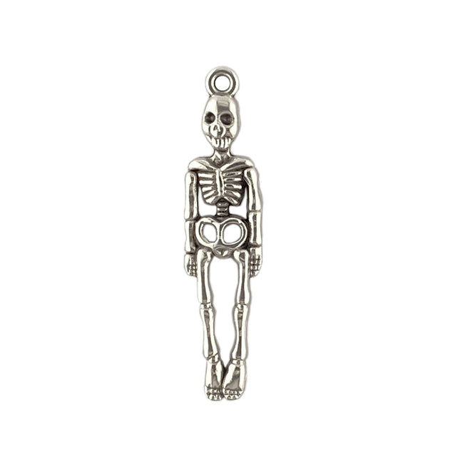 Skeleton Charm Antique Silver
