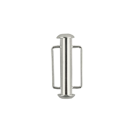 Bar slider clasp silver plated
