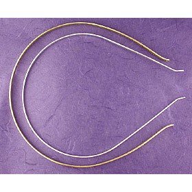 Small Plain Head Band Silver Plated