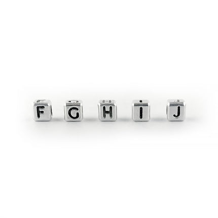 Metal Letter cube beads