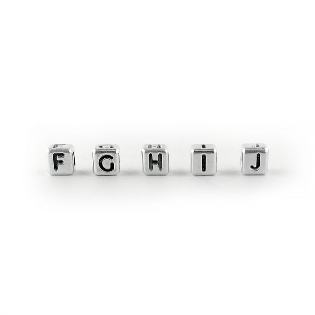 Metal Letter cube beads
