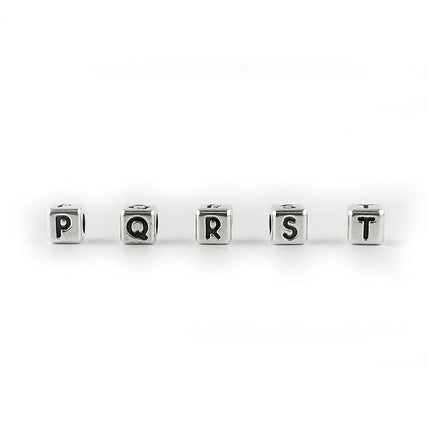 Metal Letter cube beads