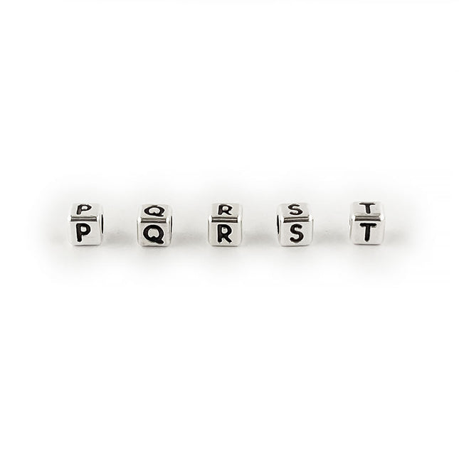 Metal Letter cube beads