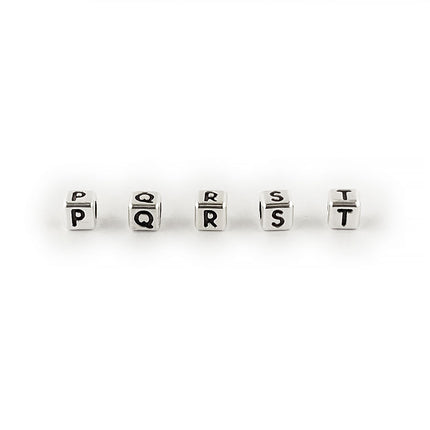 Metal Letter cube beads