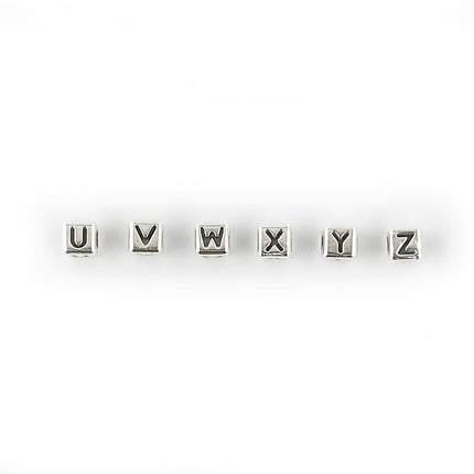 Metal Letter cube beads