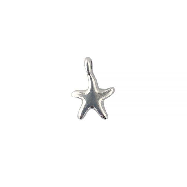 Antique Silver Small Starfish Charm
