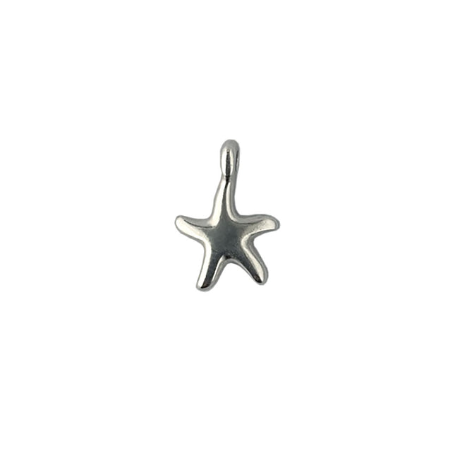 Small Starfish charm Antique Silver