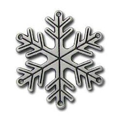 Snowflake Link Charm Antique Silver
