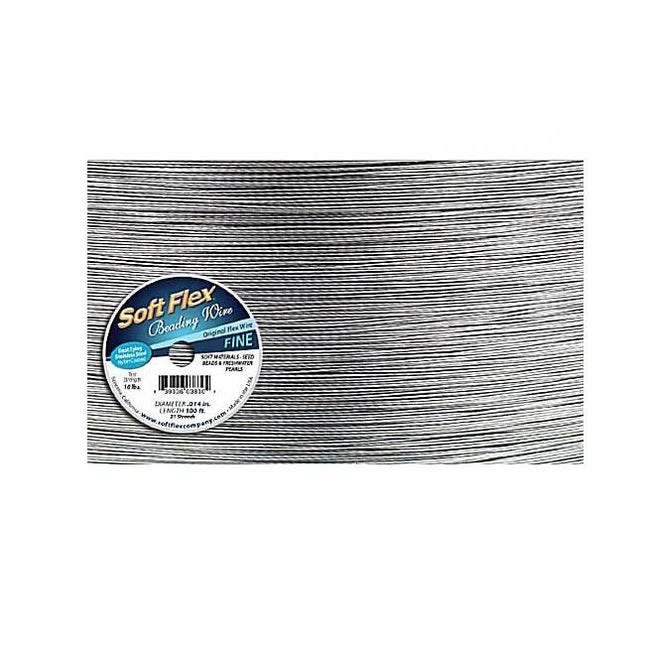Soft Flex Fine Satin Silver 50cm length