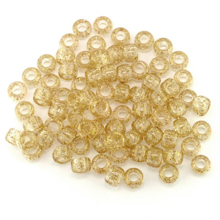 Sparkle Teal Plastic Pony Beads