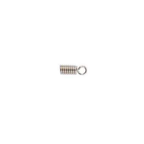 Spring Cord End Small Antique Silver