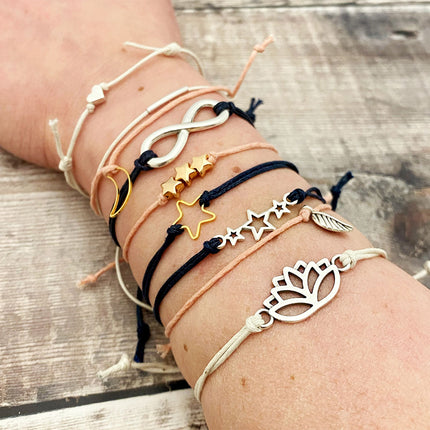 Stacking Bracelets on a wrist