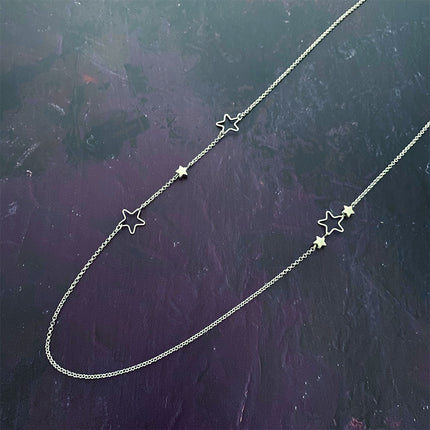Star connections long and elegant necklace
