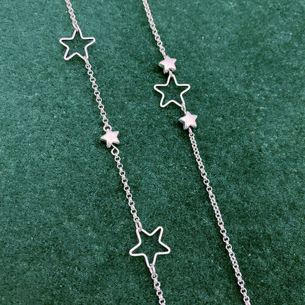 Star connections long and elegant necklace - finished links